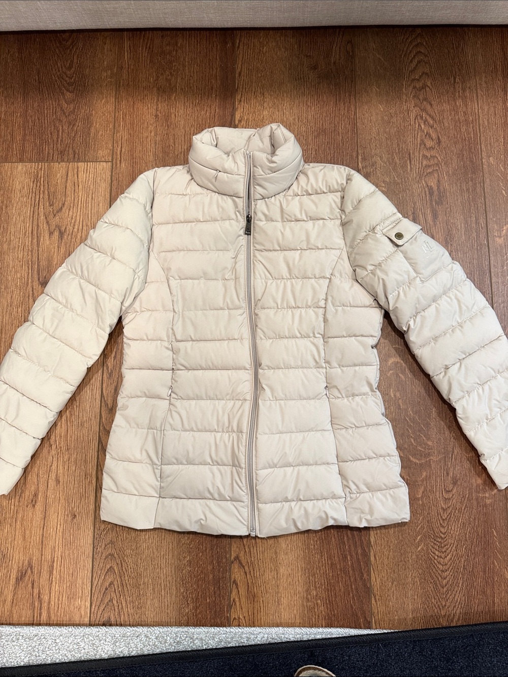 Ralph Lauren NWOT Light Beige Quilted Packable Women's Puffer Jacket